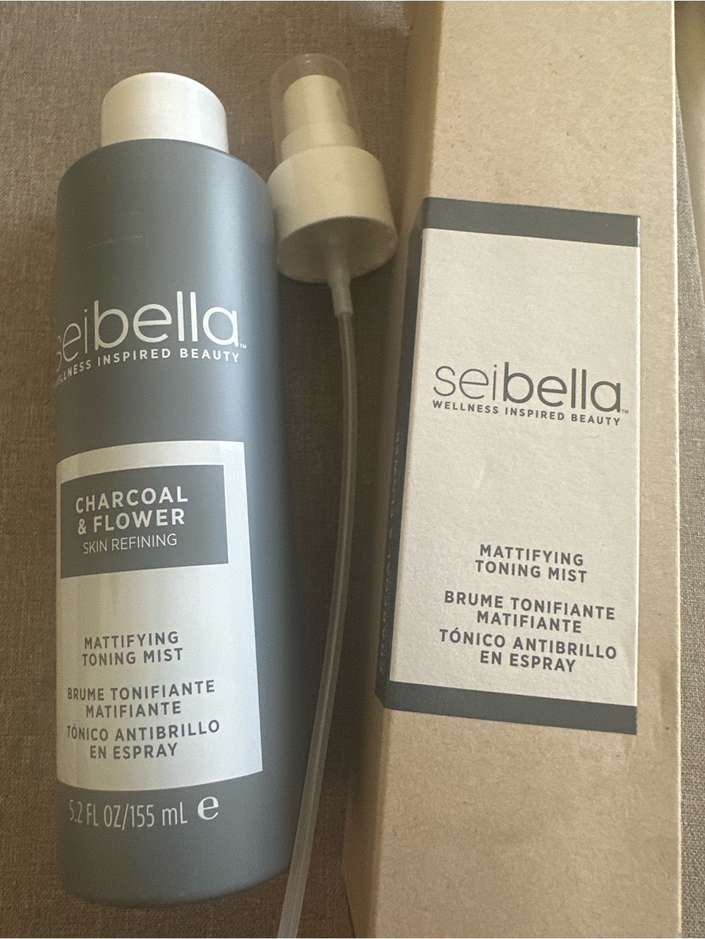 Seibella Charcoal & Flower Mattifying Toning Mist